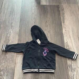 Bonds Black Kids Hoodie with Pink Design
